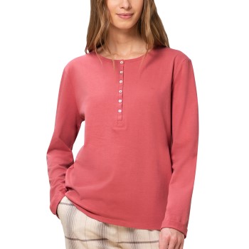 Triumph Lounge Me Cotton Button Tab Top Koral bomuld 38 Dame