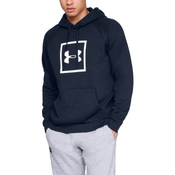 Se Under Armour Rival Fleece Logo Hoodie Marineblå Medium Herre ved Timarco