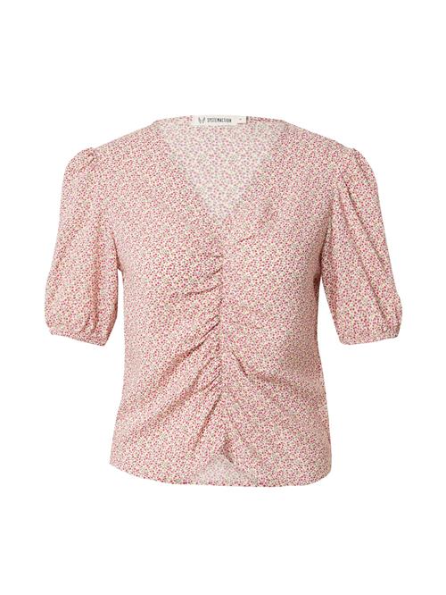 Se System Action Bluse 'Blossom'  gul / grøn / pink / hvid ved About You