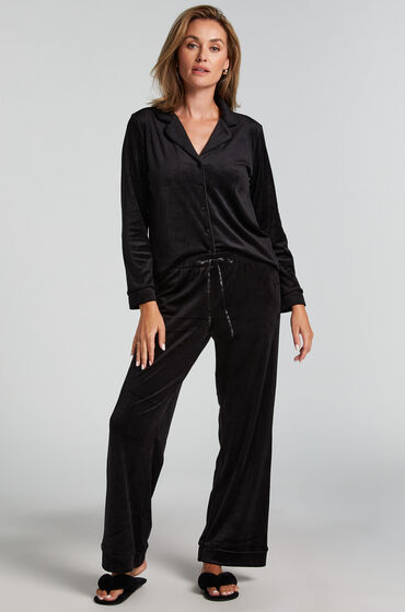 Hunkemöller Pyjamasbukser Velour sort