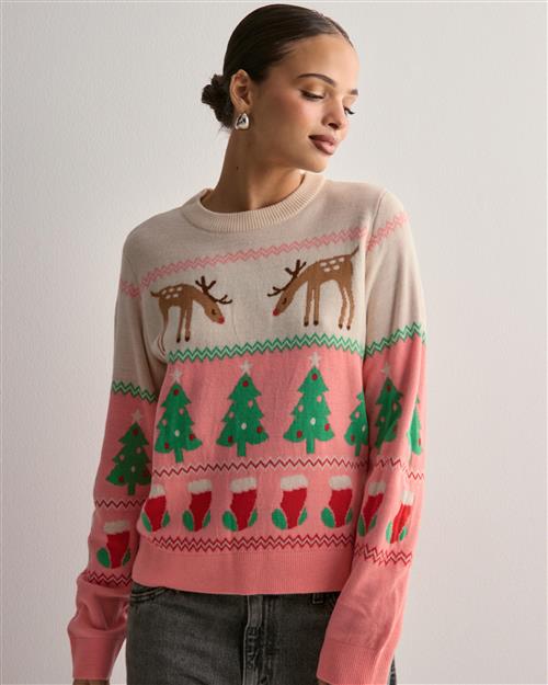 Vero Moda - Pink - Vmchristmasstuff Ls O-Nck Pull. Box