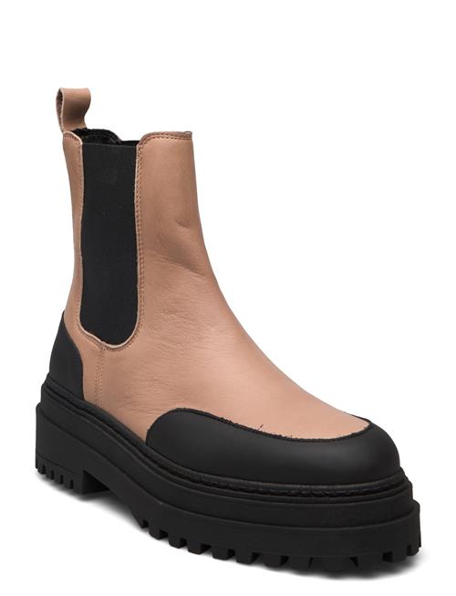 Slfasta New Chelsea Leather Boot B Selected Beige