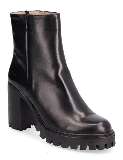 Bootie - Block Heel - With Zippe ANGULUS Black