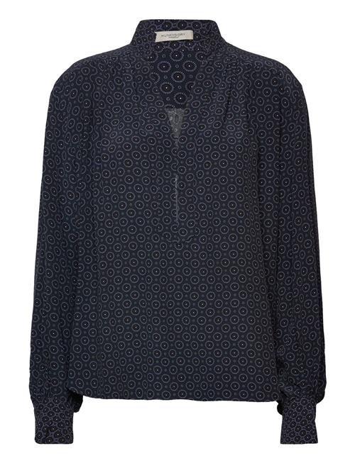 Elena Printed Blouse HUNKYDORY Navy