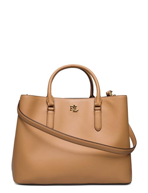 Lauren Ralph Lauren Leather Large Marcy Satchel Lauren Ralph Lauren Beige