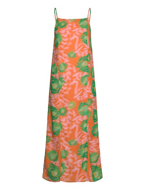 Ganni Printed Light Crepe Ganni Orange