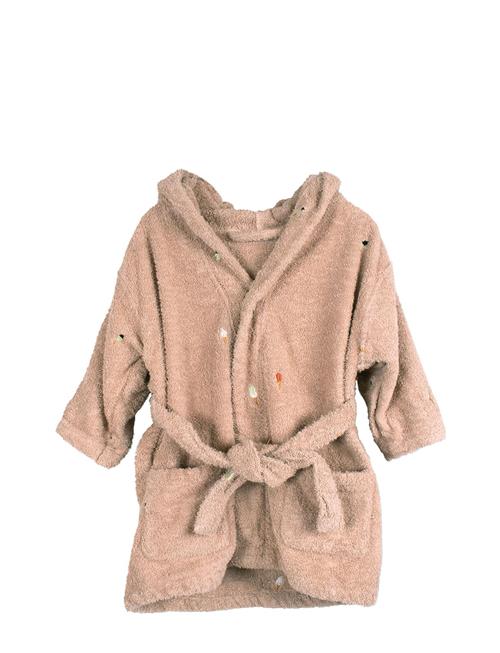 Embroidered Bathrobe 1-2 Years - Frappé Filibabba Coral