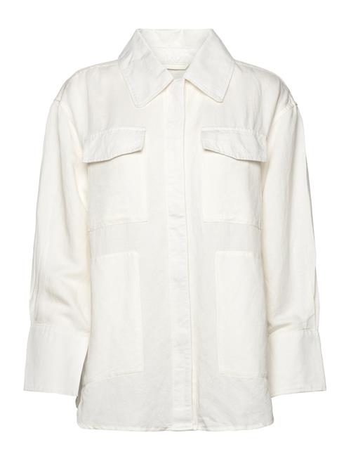 GANT Linen Viscose Shirt Jacket GANT White