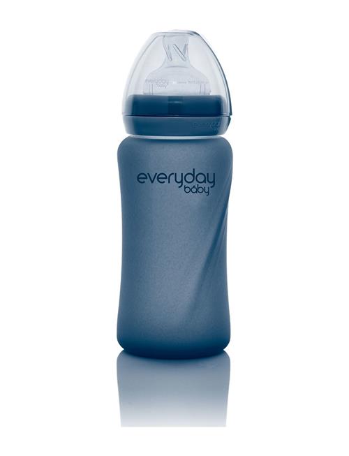 Se Everyday Baby Glass Baby Bottle Heat Sensing Healthy + Blueberry 240Ml Everyday Baby Blue ved Booztlet