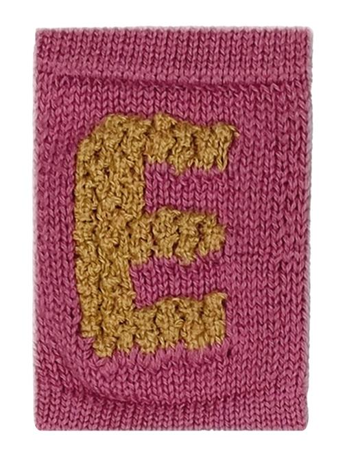 Knitted Letter E, Rose Smallstuff Pink