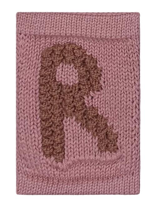 Knitted Letter R, Rose Smallstuff Pink