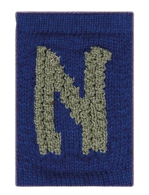 Knitted Letter N, Blue Smallstuff Blue