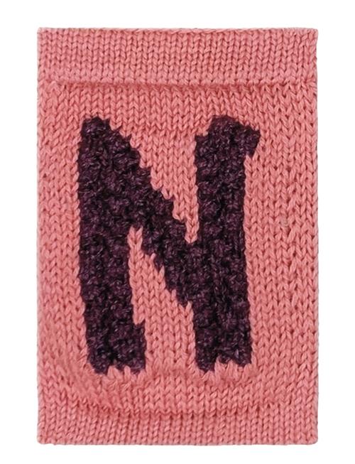 Knitted Letter N, Rose Smallstuff Pink