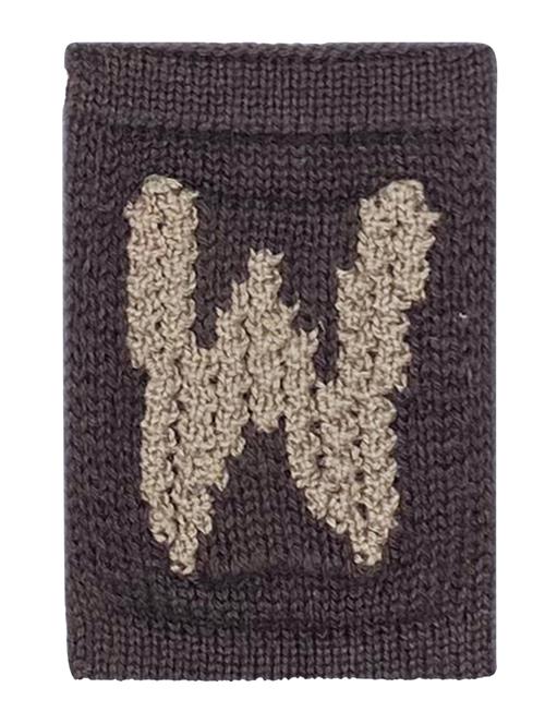 Knitted Letter W, Nature Smallstuff Brown