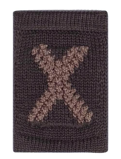 Knitted Letter X, Nature Smallstuff Brown