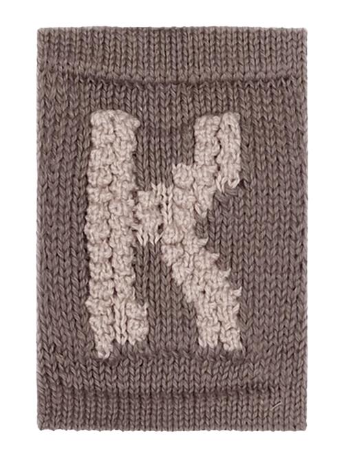 Knitted Letter K, Nature Smallstuff Beige