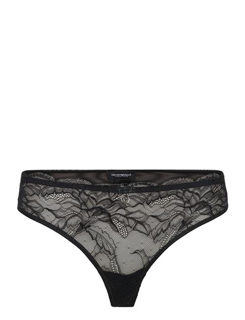 Emporio Armani Ladies Knitted Thong Emporio Armani Black