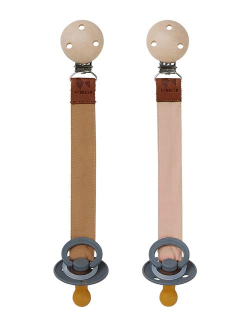 Fabelab Pacifier Strap - Dusty Rose Mix - 2 Pack Fabelab Patterned