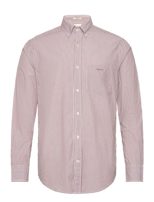 GANT Reg Poplin Stripe Shirt GANT Brown