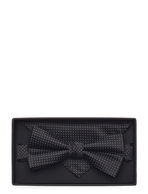 Lindbergh Black Polyester Bow Tie With Dots Lindbergh Black Black