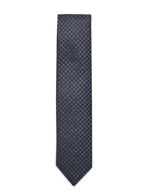 Lindbergh Black Patterned Tie 7 Cm Lindbergh Black Navy