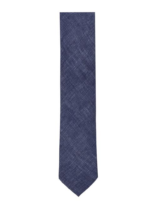 Se Lindbergh Black Structured Tencel Tie 7 Cm Lindbergh Black Navy ved Booztlet