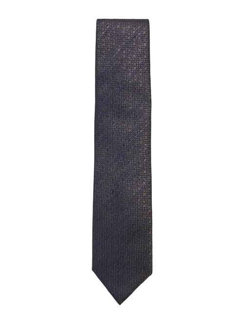 Structured Linen Blend Tie 7 Cmstructured Linen Blend Tie 7 Cm Lindbergh Black Navy