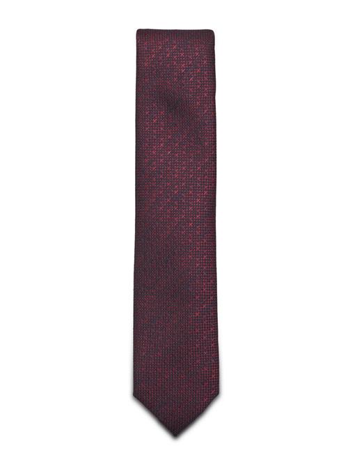 Se Lindbergh Black Structured Linen Blend Tie 7 Cm Lindbergh Black Burgundy ved Booztlet