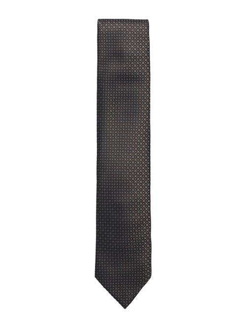 Polyester Tie W. Pattern 7 Cmpolyester Tie W. Pattern 7 Cm Lindbergh Black Brown