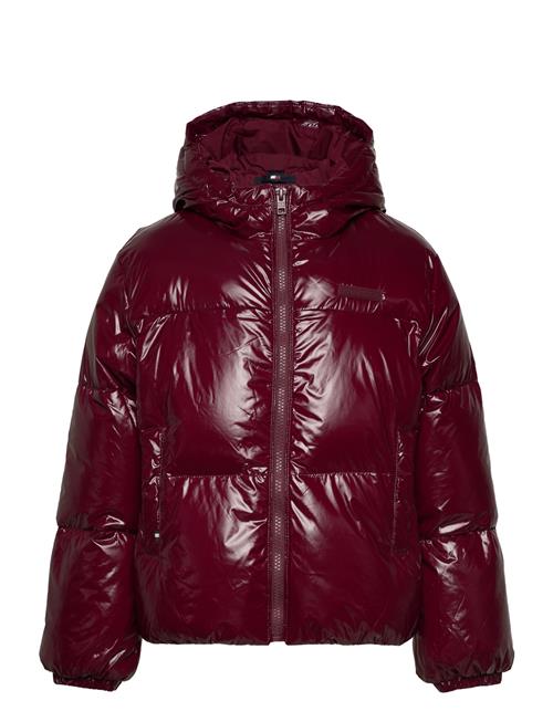 Tommy Hilfiger New York Glossy Puffer Jacket Tommy Hilfiger Burgundy