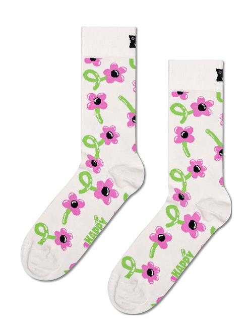 Balloon Flower Sock Happy Socks White