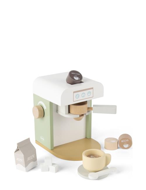 Dantoy Coffee Machine Wood Xl In Gift Box 14 Parts Dantoy Patterned