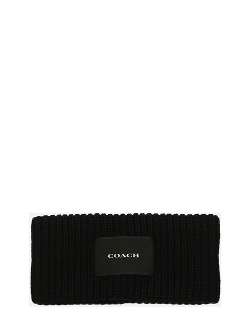 Coach Accessories Woven Patch Knit Headband Coach Accessories Black