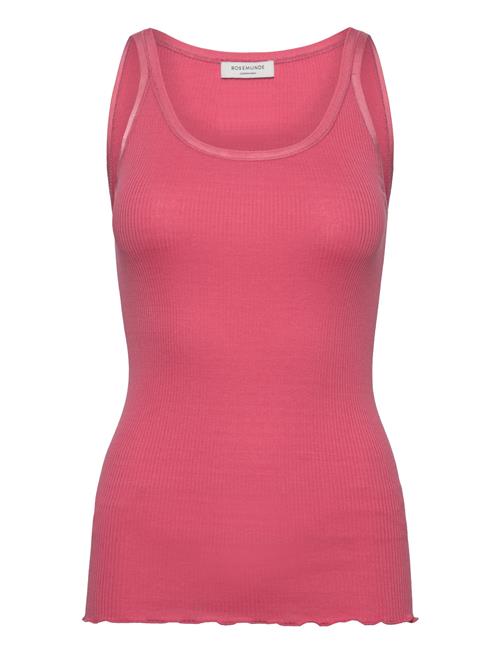 Rwbelle Silk U-Neck Strap Elastic T Rosemunde Pink