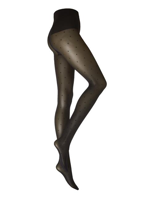 Doris Dots Tights 40D Swedish Stockings Black