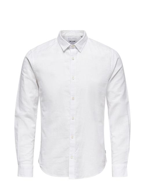 ONLY & SONS Onscaiden Life Ls Solid Linen Shirt Noos ONLY & SONS White