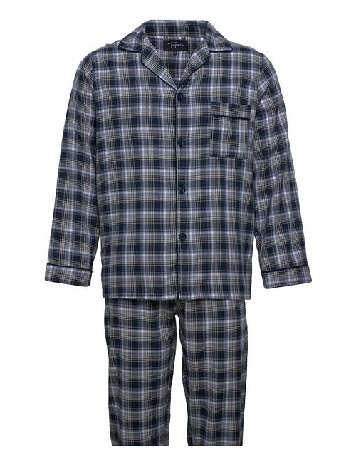 Mens Flanell Pyjama TOPECO Blue