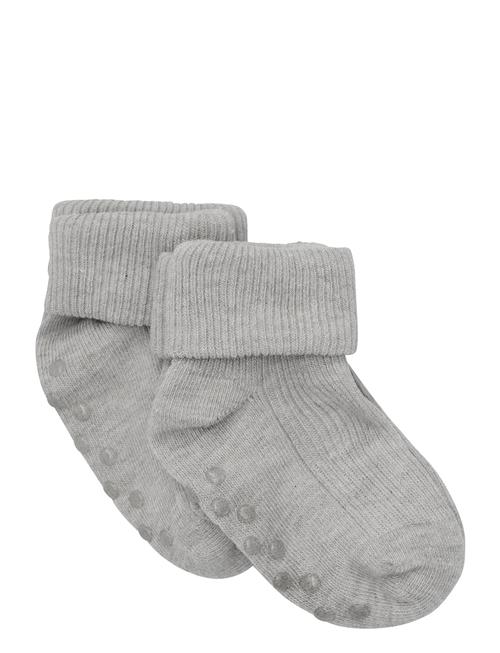 Minymo Baby Rib Sock W. Abs Minymo Grey