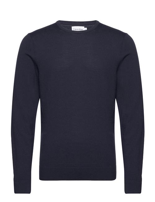 Calvin Klein Superior Wool Crew Neck Sweater Calvin Klein Navy