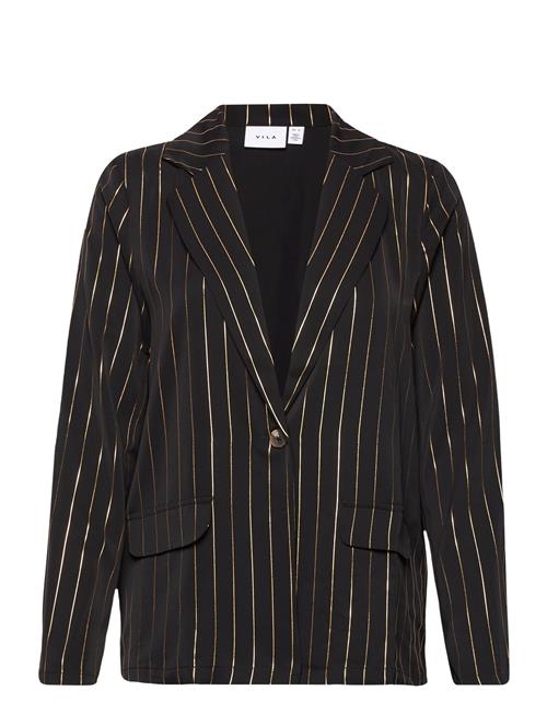 Se Vila Vistripy L/S Blazer/Ka Vila Black ved Booztlet