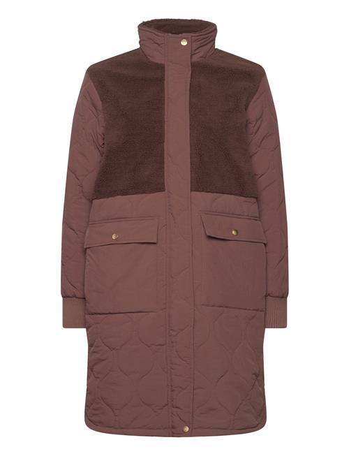 Weather Report Hollie W Long Quilted Jacket Weather Report Brown