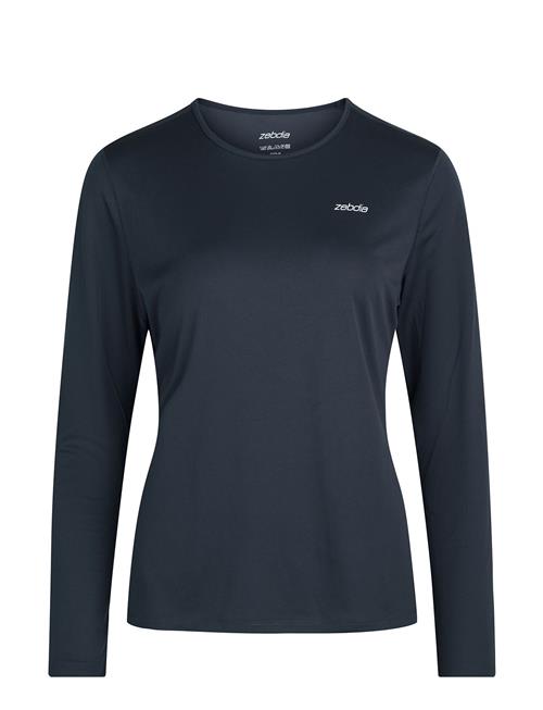 Women Longsleeved Sports Tee ZEBDIA Navy