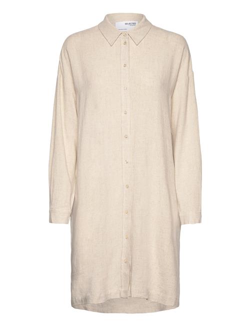 Selected Femme Slfviva-Tonia Long Linen Shirt B Selected Femme Cream