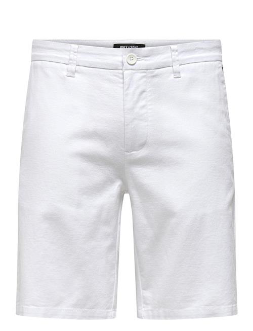 ONLY & SONS Onsmark 0011 Cotton Linen Shorts Noos ONLY & SONS White