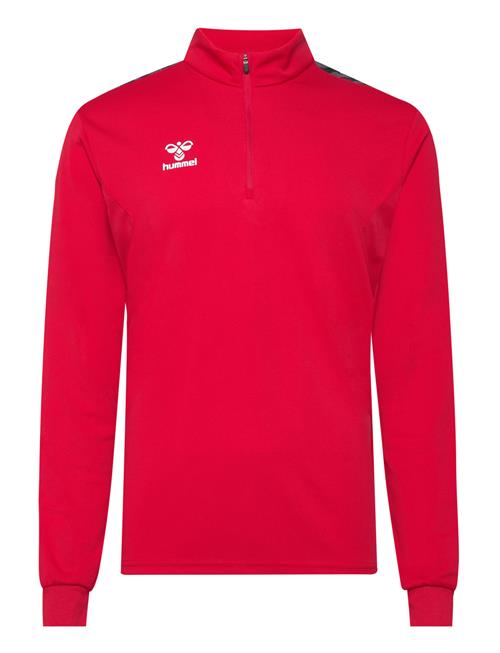 Hummel Hmlauthentic Half Zip Sweat Hummel Red