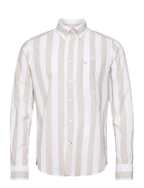 Morris Block Stripe Bd Shirt Morris Beige