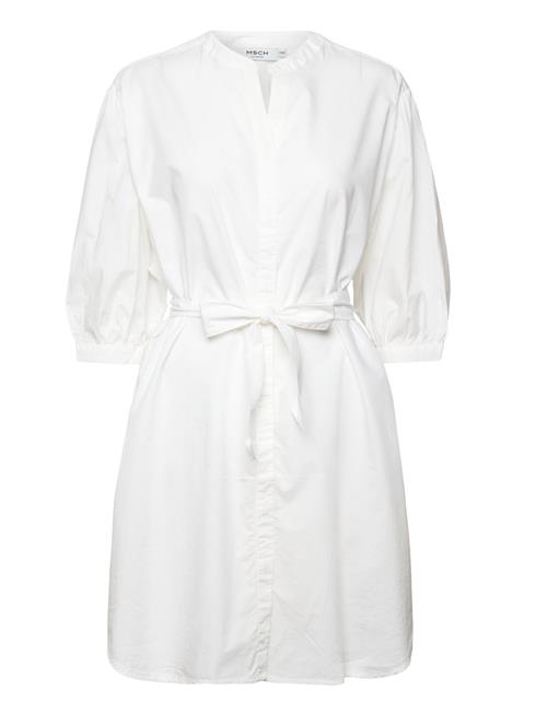 MSCH Copenhagen Mschabiella 3/4 Shirt Dress MSCH Copenhagen White