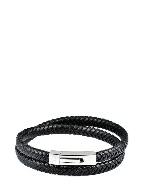 edd. Leather Bracelet Double Edd. Black