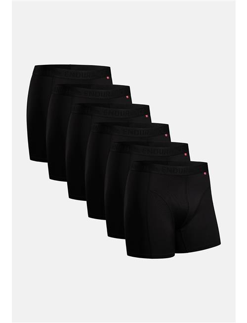 Danish Endurance Men's Sports Trunks 6-Pack Danish Endurance Black