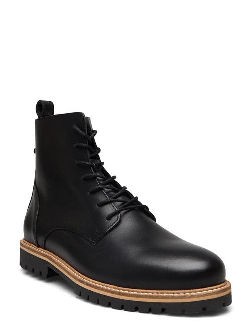 Se Bianco Biasim Lace Up Boot Leather Bianco Black ved Booztlet